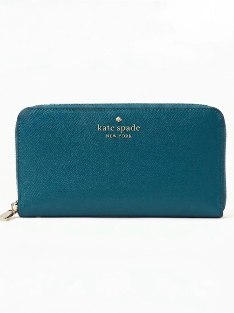Kate Spade New York Laurel Way Stacy Teal Saffiano Leather Continental Wallet